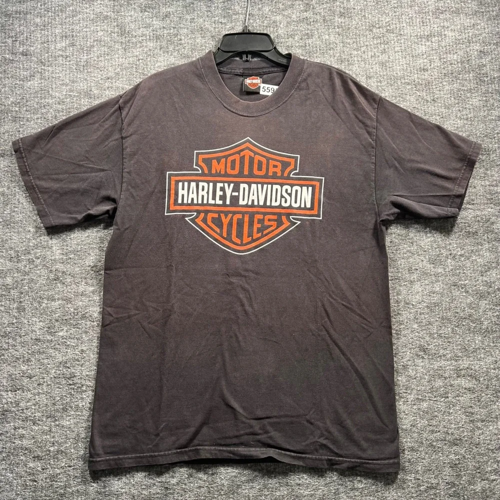 Harley-Davidson Denali Wasilla Alaska Graphic T-Shirt Black Mens Large